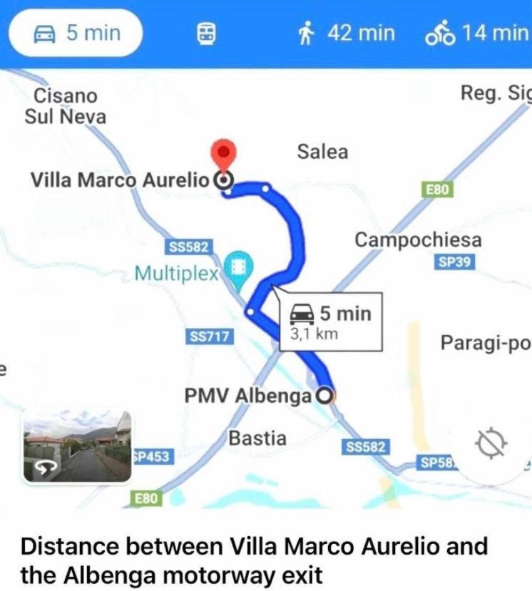 Villa Marco Aurelio Cisano sul Neva Luaran gambar
